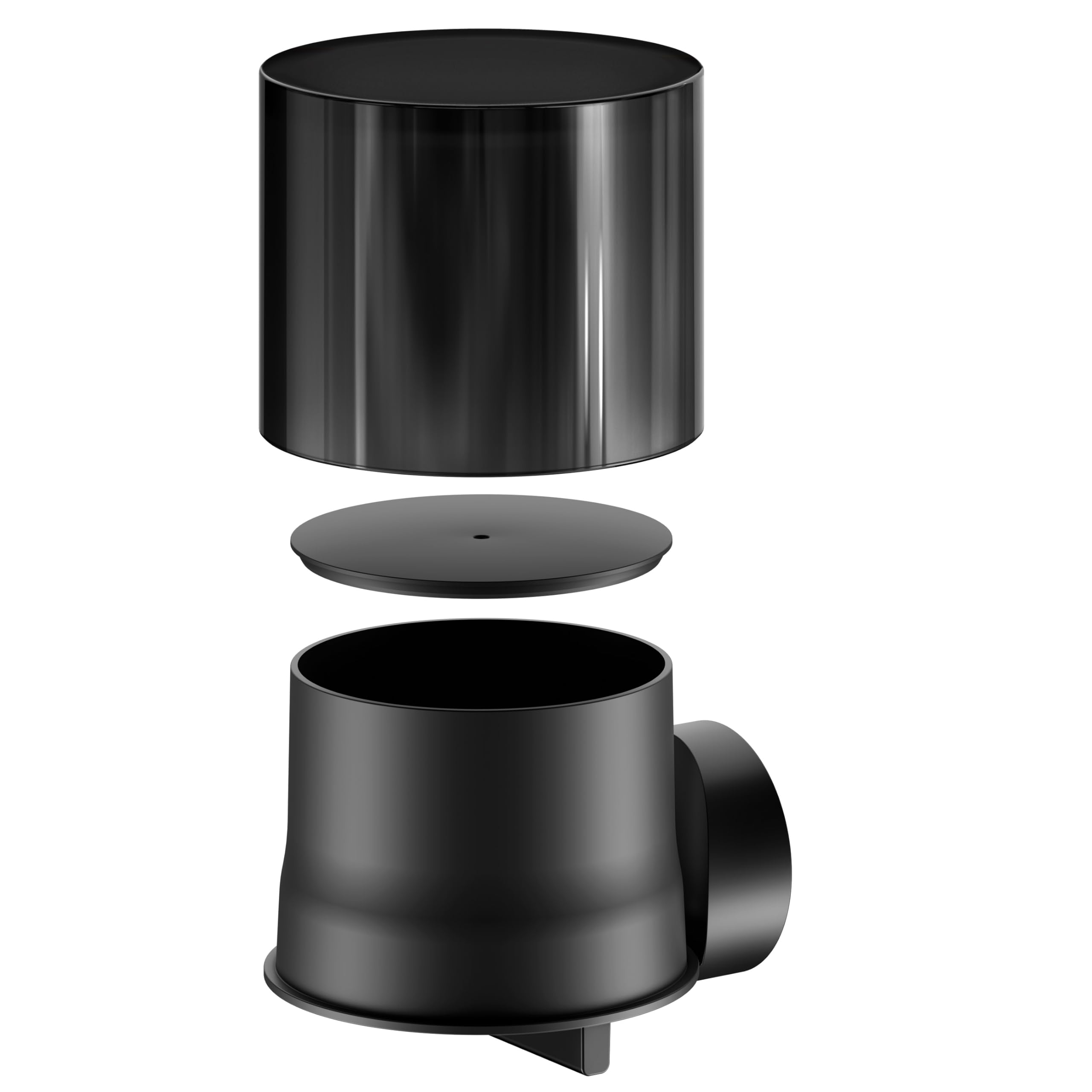 KEUCO Reva Seifenspender mit Stülpglas, 140 ml, Metall schwarz matt | Made in Germany, nachfüllbar, inkl. Schrauben und Dübel, Lotionspender zum Bohren