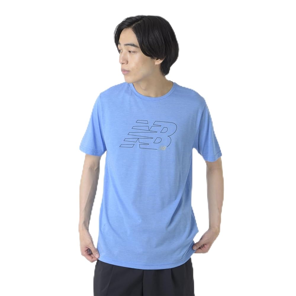 Amazon | [ニューバランス] メンズ 半袖Tシャツ ドライ ヘザー