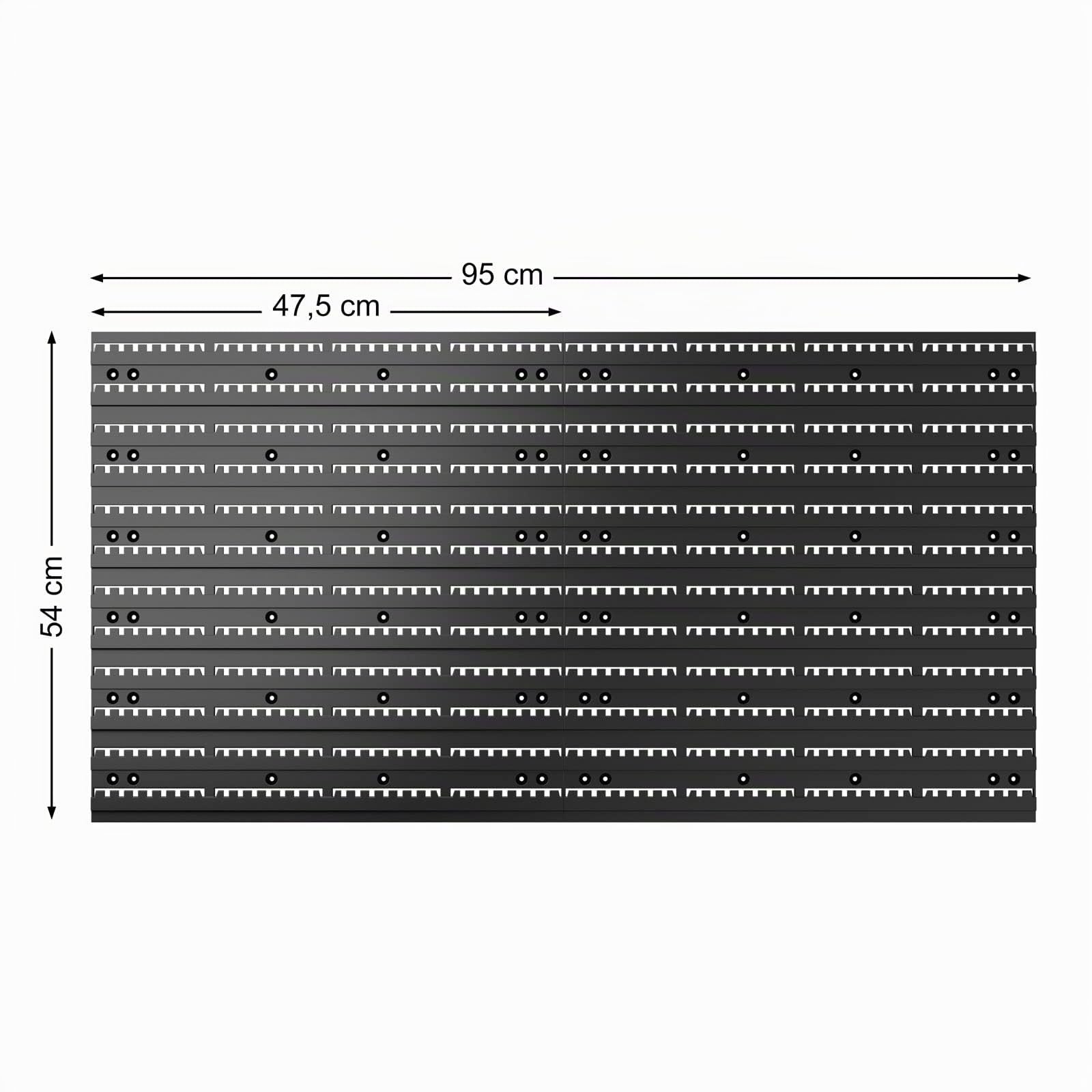 MONZANA® Organizador de Herramientas de Pared 95x54cm Paneles Perforados Ampliables Portaherramientas Sistema Almacenamiento Orden Taller 54 Piezas