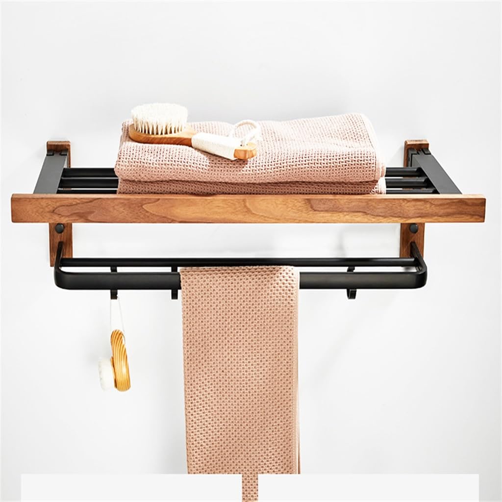 Towel Rack Bathroom Bath Towel Rack Toilet Brass Shelf Marble Towel Racks Bathroom Full Brass (D 60cm)