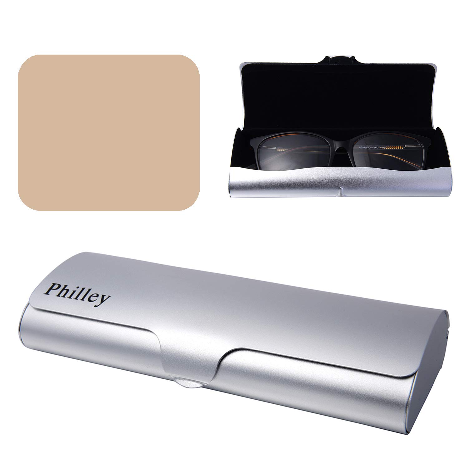 Philley Aluminum Ultra-Light Eyeglasses Slim Reading Glasses Case