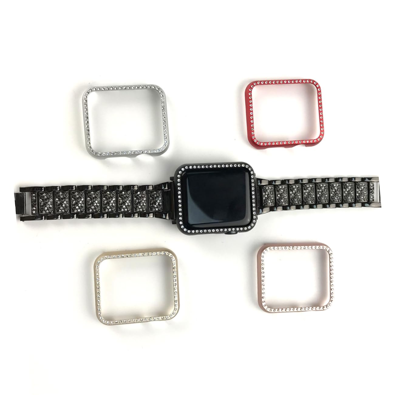OSALADI 3pièces Coque De avec Strass pour Montre Connectée Bumper Résistant Aux Chocs Compatible avec Série