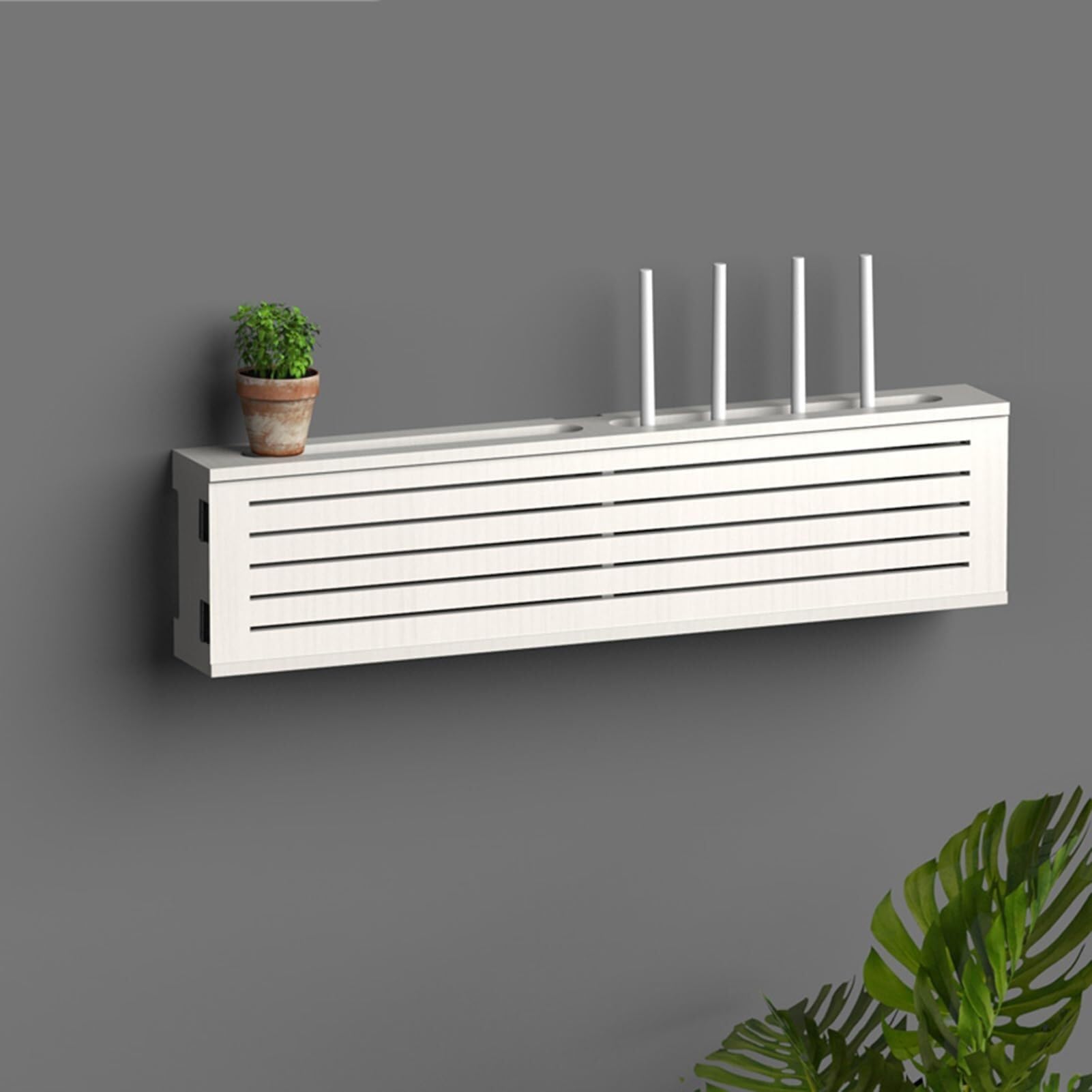 Holz Router Regal - Kabelversteck für Wohnzimmer & Büro