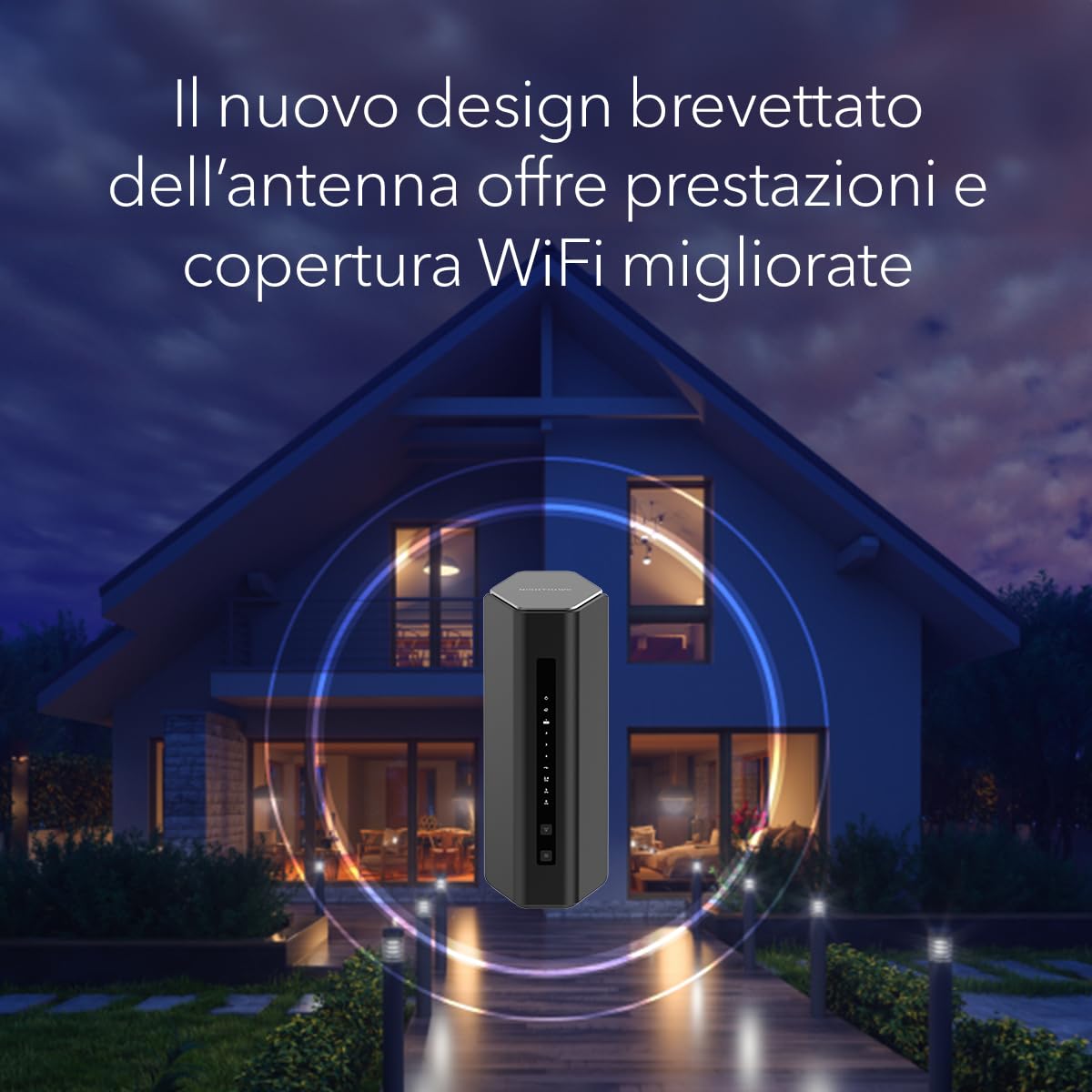 NETGEAR Router WiFi 7 Nighthawk Tri-band (RS500) - funzioni di sicurezza, velocità Wireless BE12000 (fino a 12 Gbps) - copre fino a 230 m2, 120 dispositivi - porta Internet da 2,5 GB