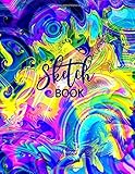 Sketch Book: Drawing Pad, Journal and Notebook for Drawing, Doodling, Writing and Sketching. Personalized Artist Blank Paper Drawing and Write ... x 11. Abstract Acrylic Design Sketchbook