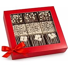 Father's Day Chocolate Covered Grahams Basket - Gourmet Cookie Food Gift for Dad- Chocolate Gift Box - Anniversary, Birthday, Thank You Gift
