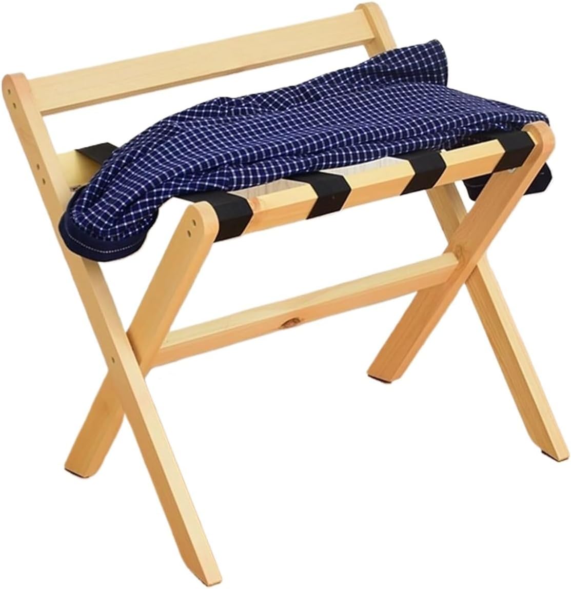 Rack,Folding Luggage Rack Wood Luggage Racks Stands for Hotel Bedroom Guest Room Bedroom Hotel(White)