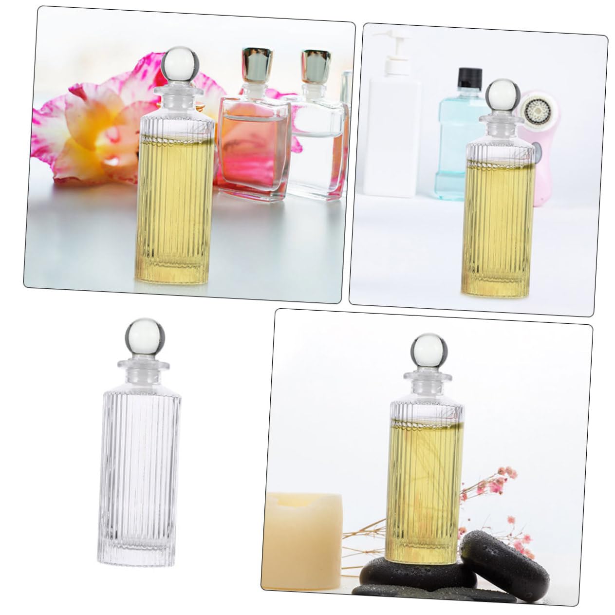 iplusmile Aromatherapie Diffuser Flasche Teiliges Duftöl Flakon mit Glasstöpsel Nachfüllbar Raumduft Dekorativ und Gleichmäßige Duftverteilung