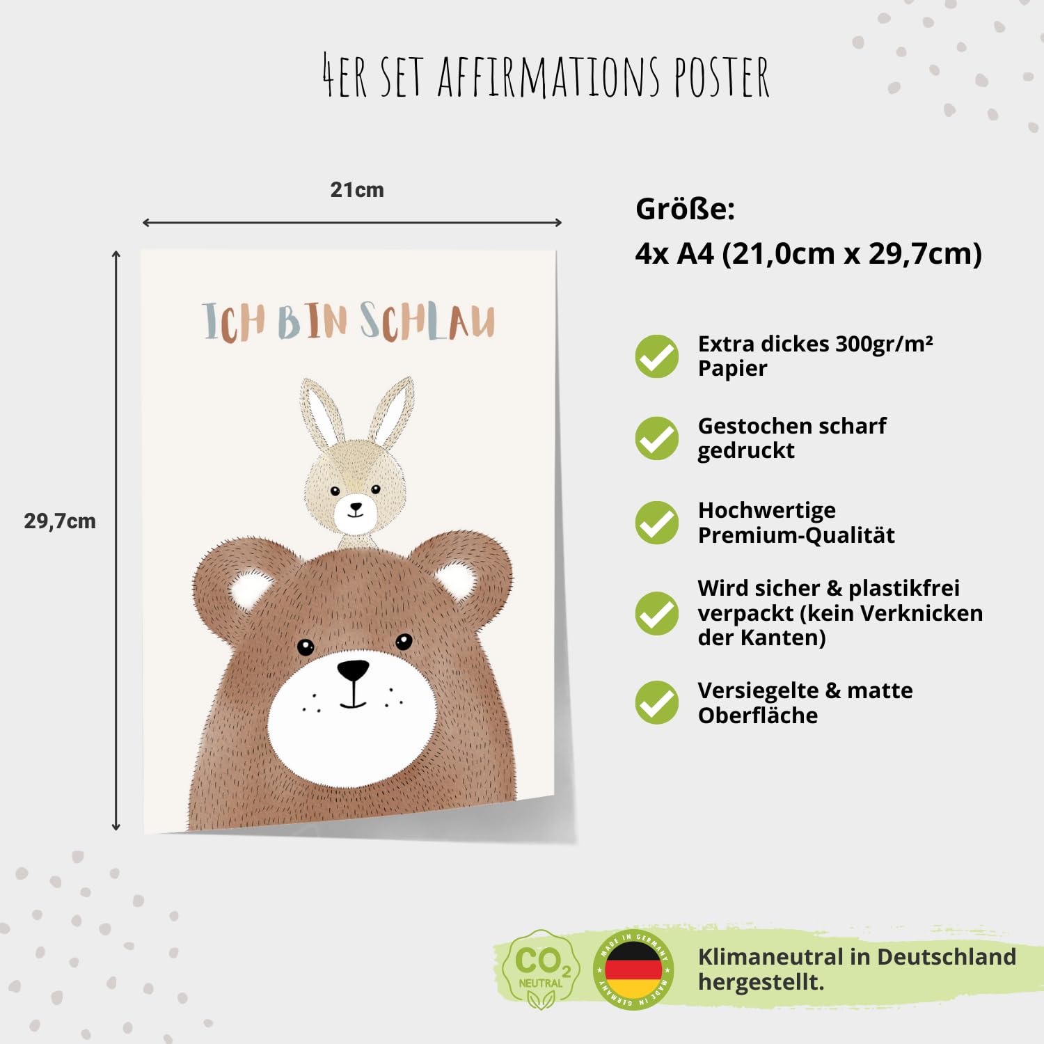 Poster Mondo Subacqueo MeinBaby123 - Set Da 3 Pezzi DIN A4, Balena, Medusa, Tartaruga Per Cameretta - Foto 11