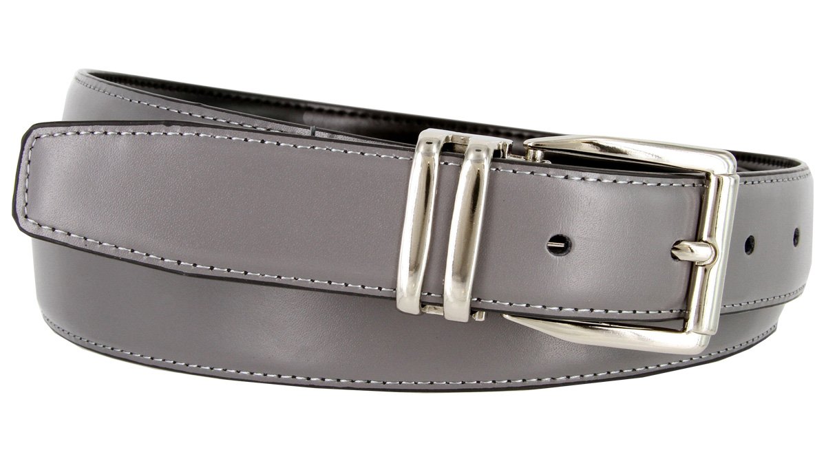 Men's Reversible Genuine Leather Dress Casual Belt 1-1/8