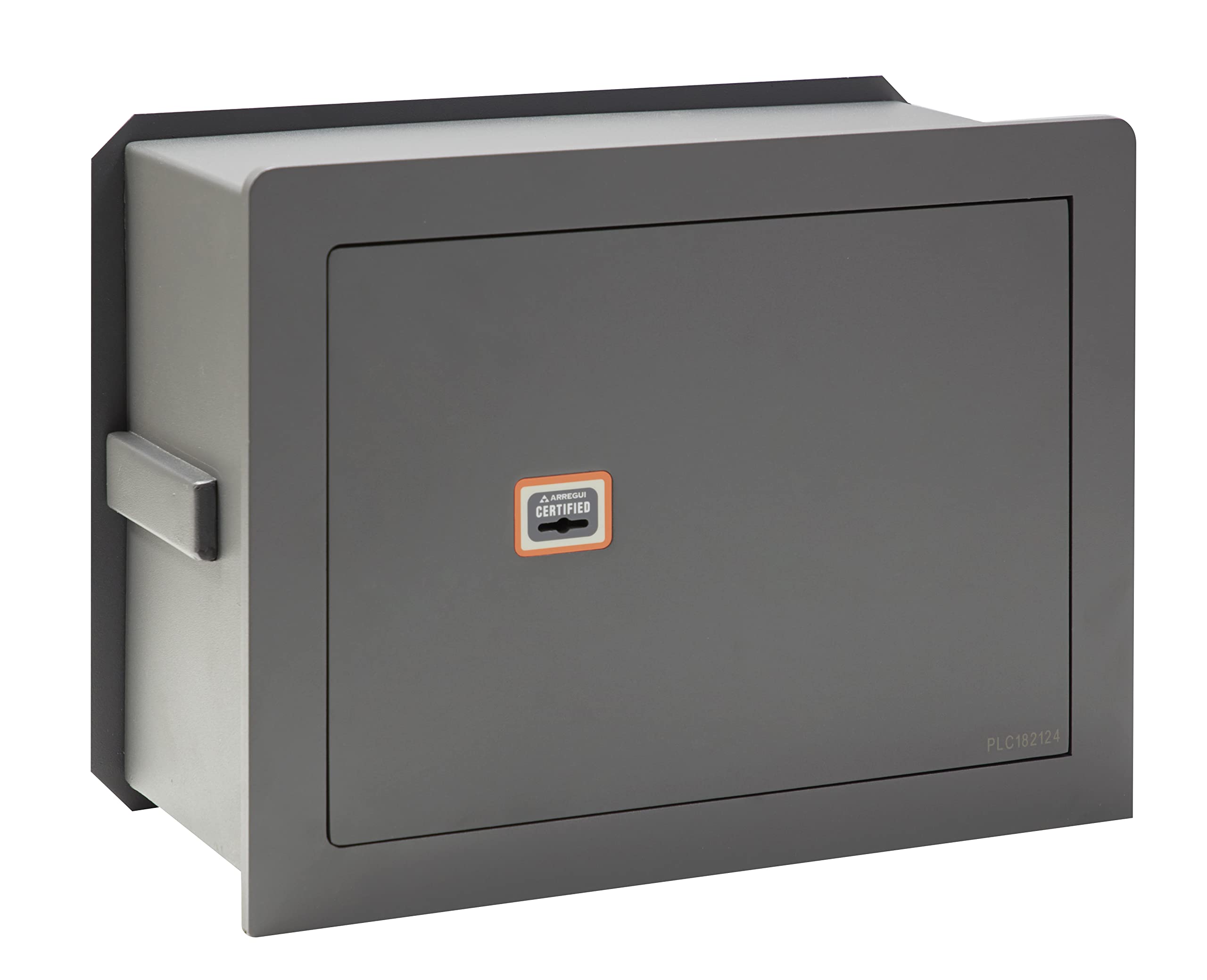 ARREGUI Plus C 181350 Caja fuerte de empotrar a pared con cerradura certificada de llave | Caja de Seguridad para casa y hogar | Fundo extensible | Fácil de instalar | 32 x 42 x 20/30 cm | 15 a 26 L