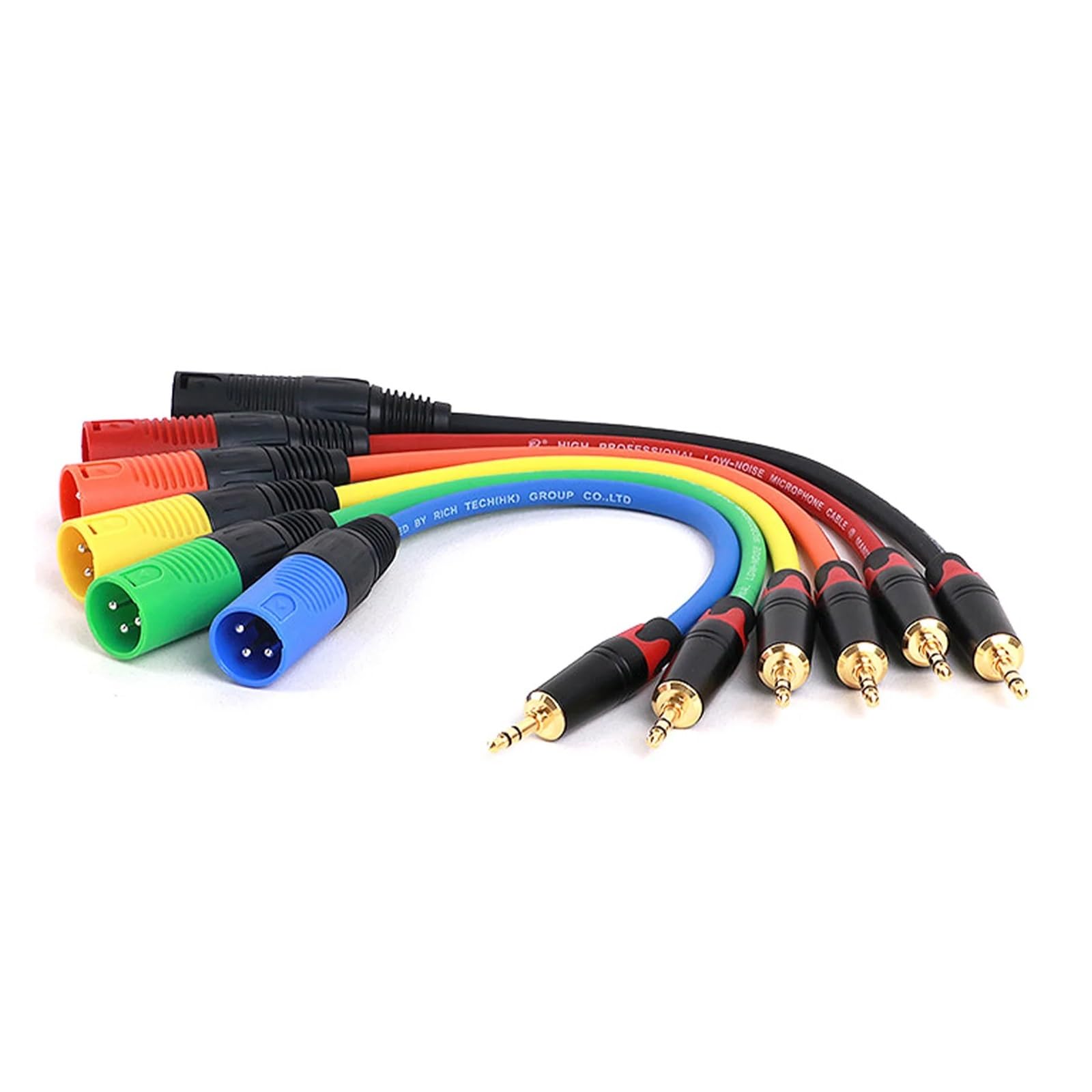 Câble jack stéréo mâle/femelle symétrique 3 broches vers jack mâle 3,5 mm (1/8") for microphones, connecteur professionnel(Yellow-F,2.9M)