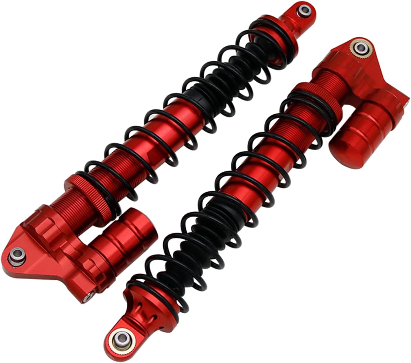 FLMLF CNC 8mm Front Shocks Absorbers with Shock Support Caps Red for 1/5 RC HPI Baja Rovan King Motor 5B 5T 5S