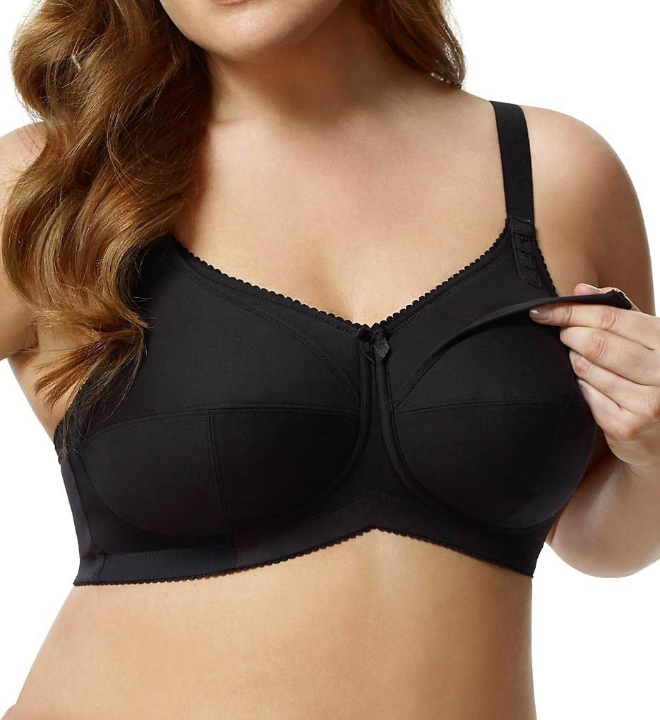 Elila Cotton Wire Free Nursing Bra (1613) 36E/Black