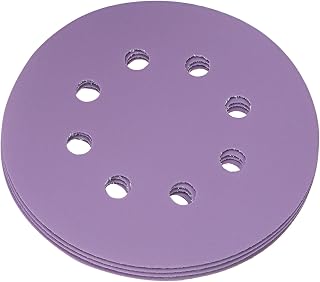 5pcs Premium Sanding Discs Hook and Loop Backing - [5 Inch x 1500 Grits] Purple Sandpapers Finishing Discs for Auto Car Wood Metal Polishing