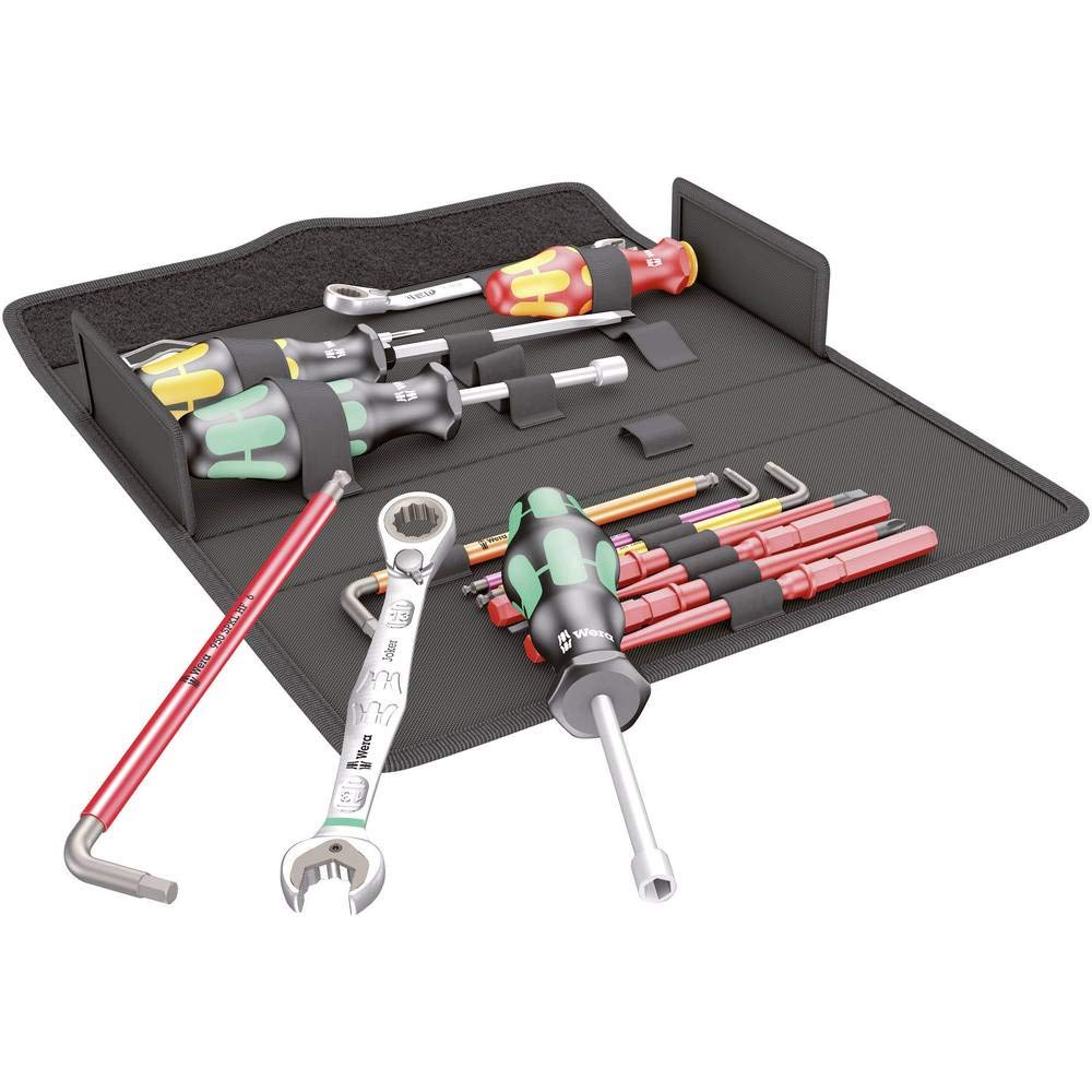 Wera 05136026001 Kraftform Kompakt SH 2 para equipos sanitarios/calefacciones, Juego de herramientas aisladas VDE, 15 piezas
