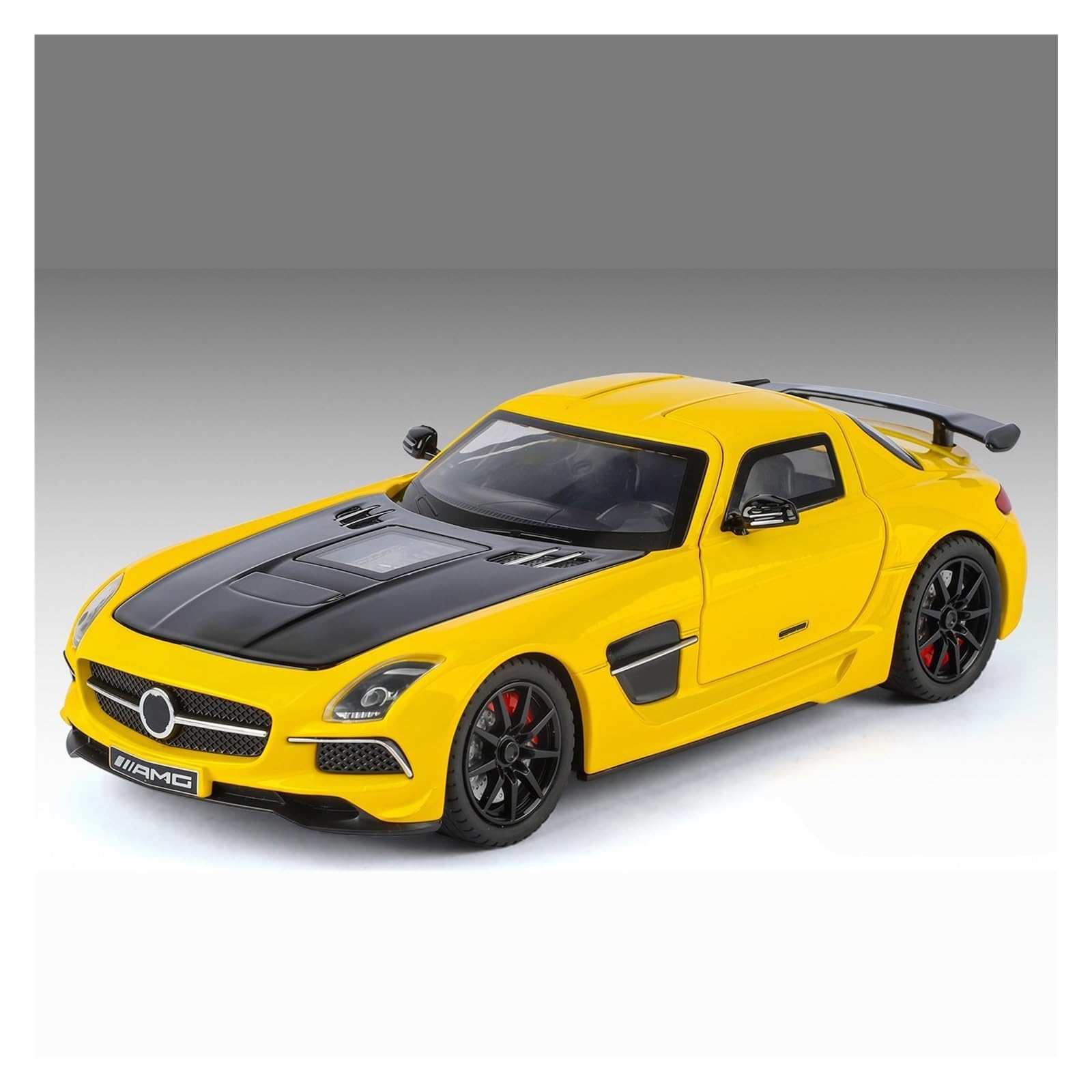 BANKOTO Diecast Car 1:24 For Benz For SLS For AMG Alloy Die Casting Model Car Ornaments Collectible Model(Yellow)