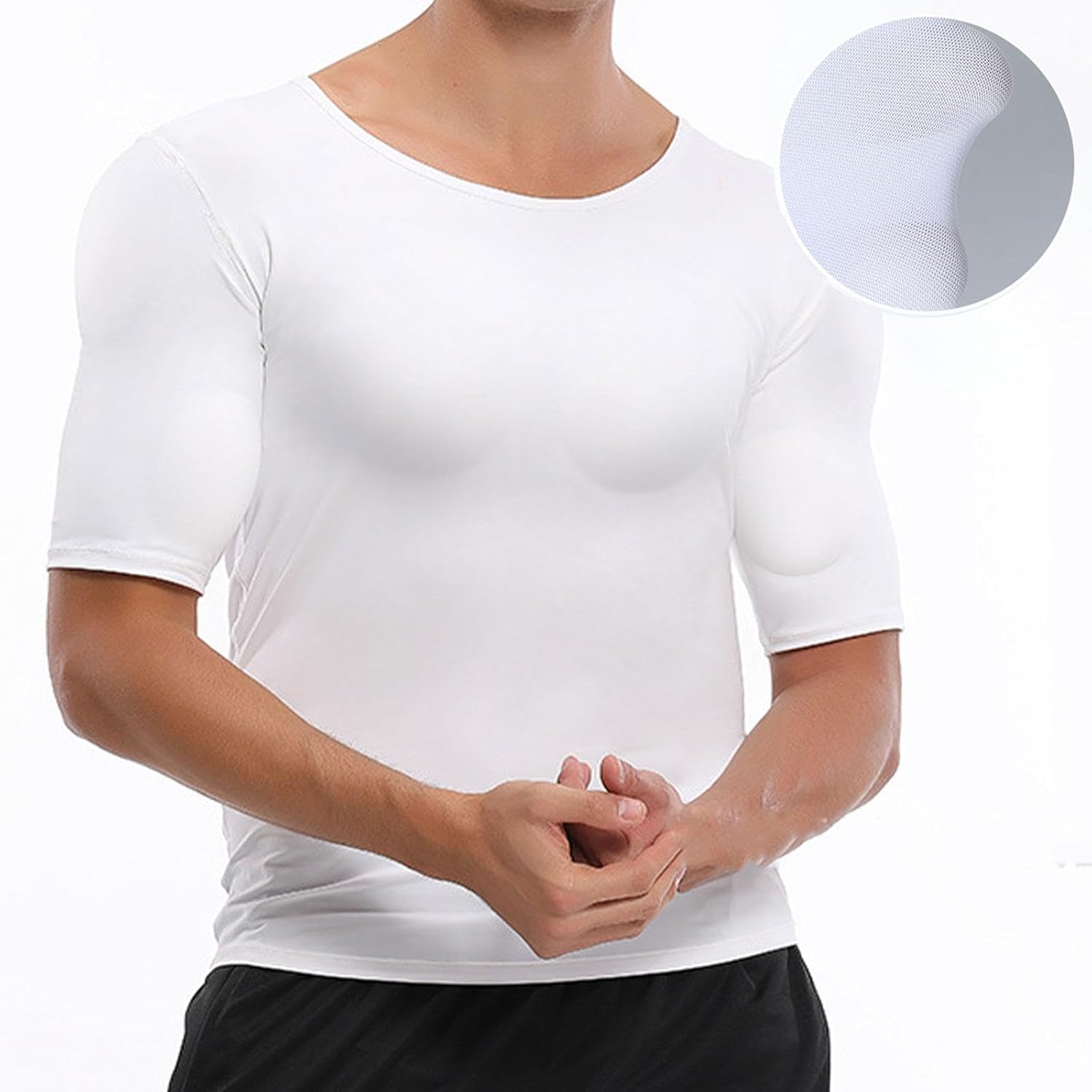 Fake Muscle T Shirt Men Costume Chest Shaper for Cosplay Indoor Outdoor Dress Up