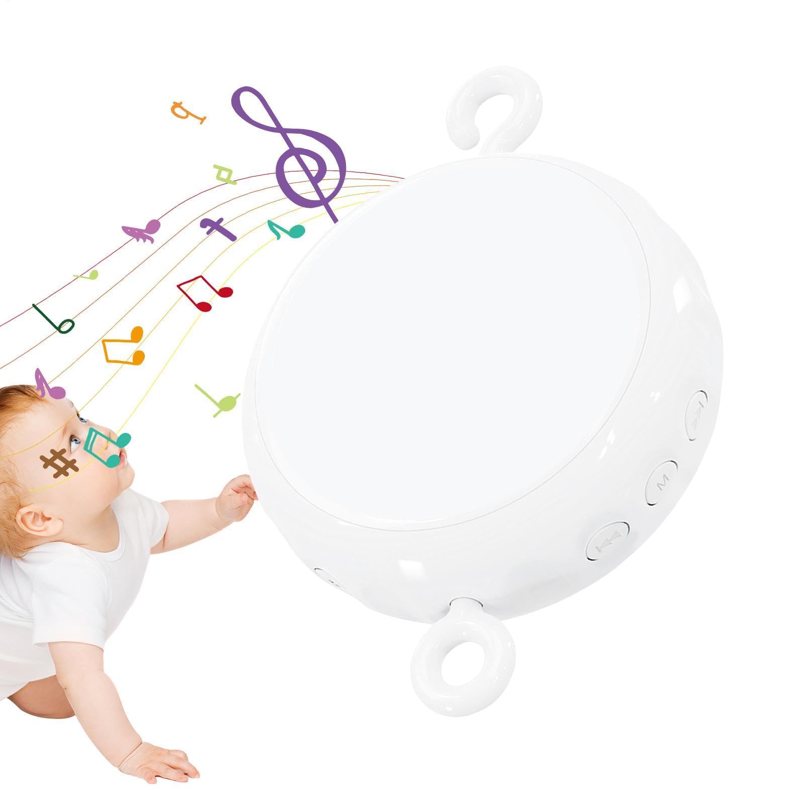 Crib Mobile Motor - Automatic Rotary Music Box, Spinner, 24 Piano Lullabies, 3 Modes | Volume Control Rotary Spinner for Kids Nursery Crib Side Rail Attachment Automatic Modes Bed Canopy Accessory