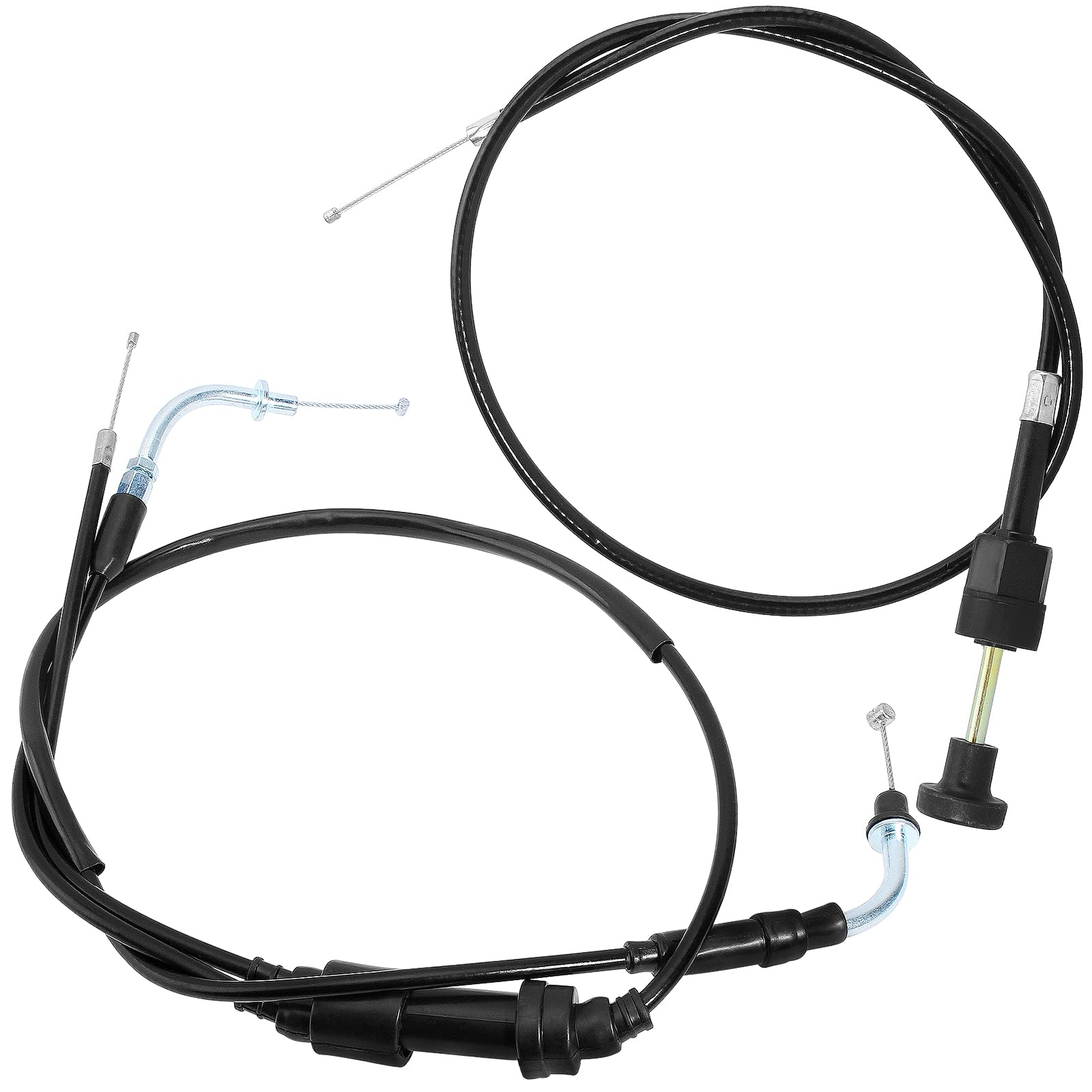 QAZAKY Throttle Cable + Pull Choke Cable for Yamaha PW80 BW80 Y-Zinger Dirt Bike Motorcycle PW BW 80