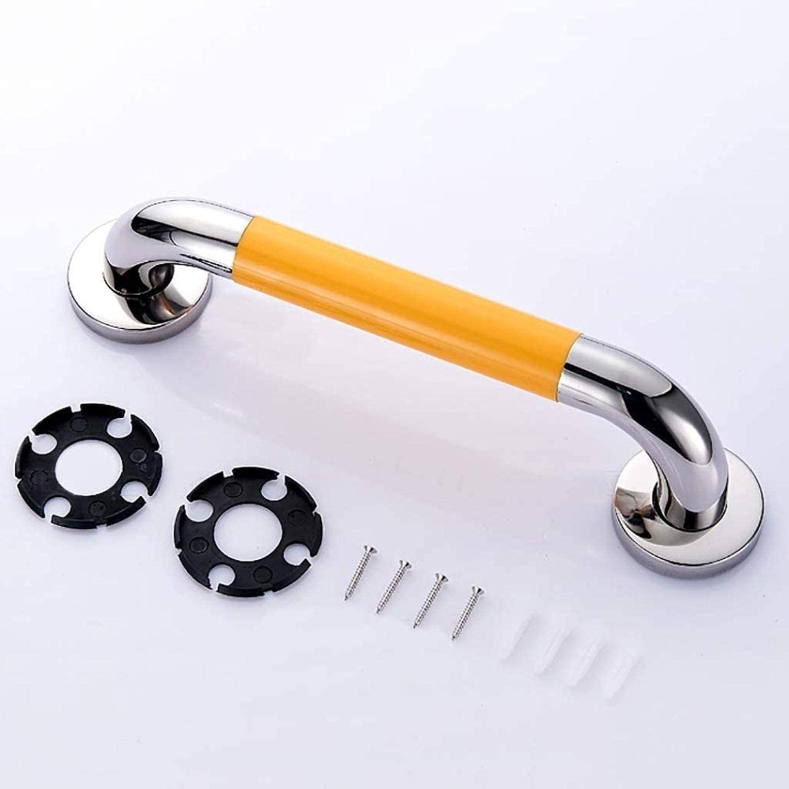 Grab Bars Grab Bar, Poręcz do chwycia, dla osób starszych kobiet w ciąży z niepełnosprawnościami, bezpieczna antypoślizgowa poręcz łazienkowa, wanna, toaleta, akcesoria kuchenne łazienkowe, żółty, 58 cm