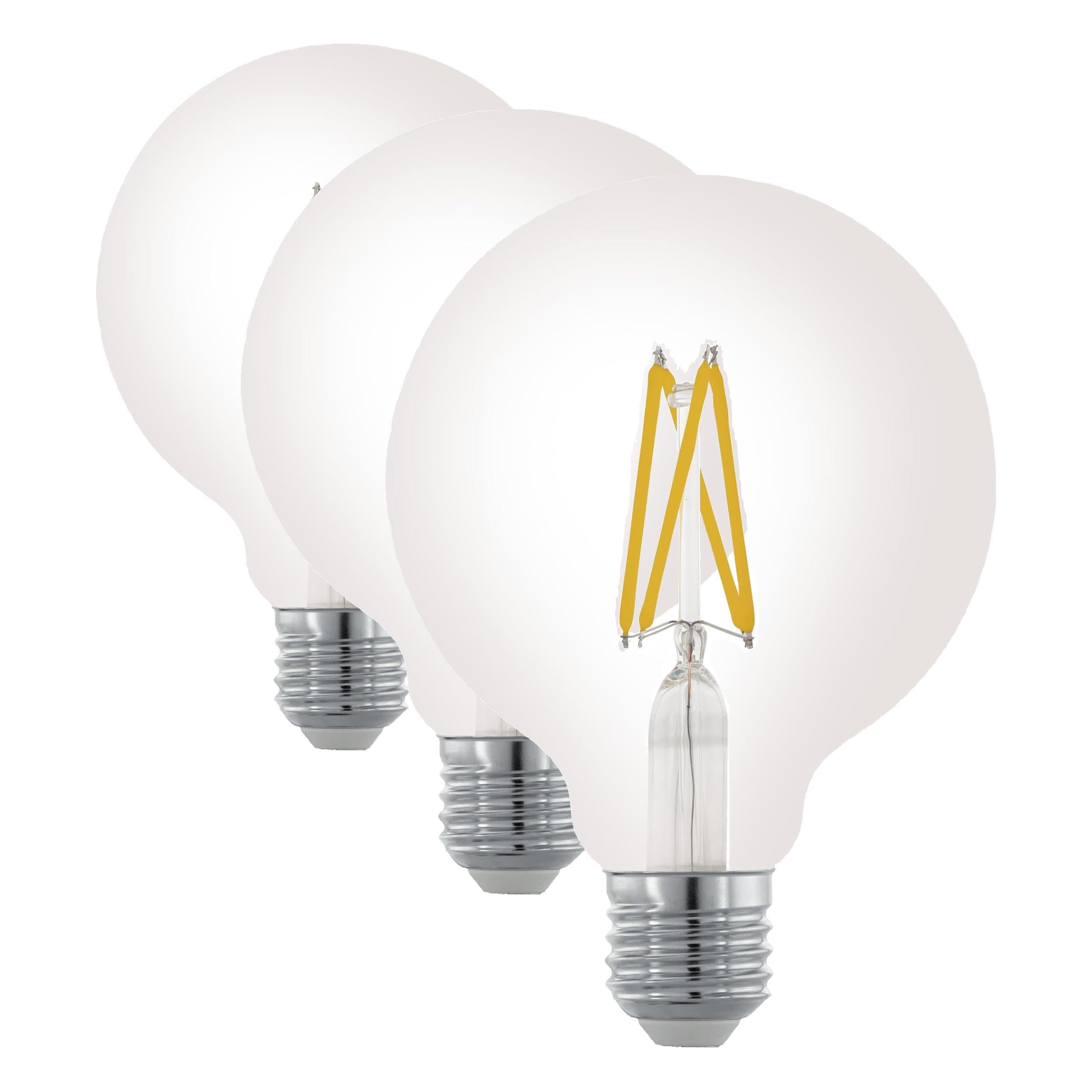 Eglo E27 LED dimmerabile, lampadina classica a globo, illuminazione (Confezione da 3)