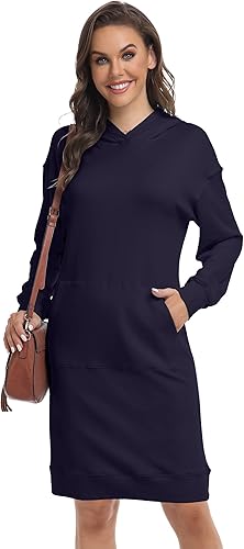 Miniatura 5 de TAIPOVE Sudadera de forro polar con capucha vestido de invierno con bolsillos manga larga de gran tamaño casual otoño primavera para mujer suave