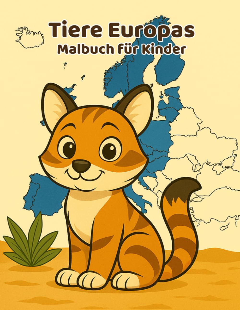 Tiere Europas – Malbuch für Kinde, Süße Wald- & Wildtiere zum Ausmalen, Reh, Hirsch, Fuchs, Hase, Wolf: Malbuchserie 2, 36 niedliche Ausmalmotive + ... Perfekt für Kindergarten (Tiere der Welt)
