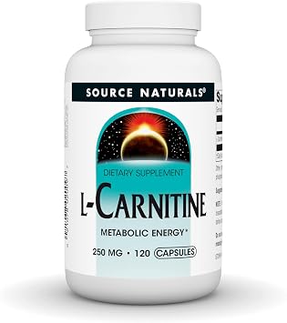 Source Naturals L-Carnitine, Metabolic Energy*, 250mg - 120 Capsules