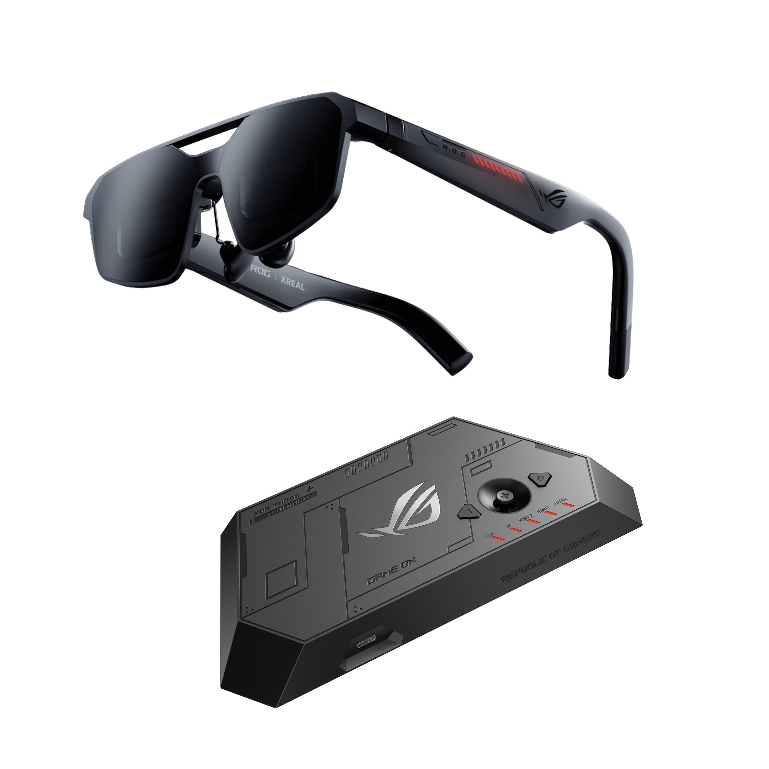 ASUS ROG XREAL R1 Gaming AR Glasses Narrow (240Hz Refresh Rate, 0.01ms Response Time, Micro OLED Display, 57° Field of View, Electrochromic Dimming, Native 3DoF (Anchor & Follow Mode), Instant 3D