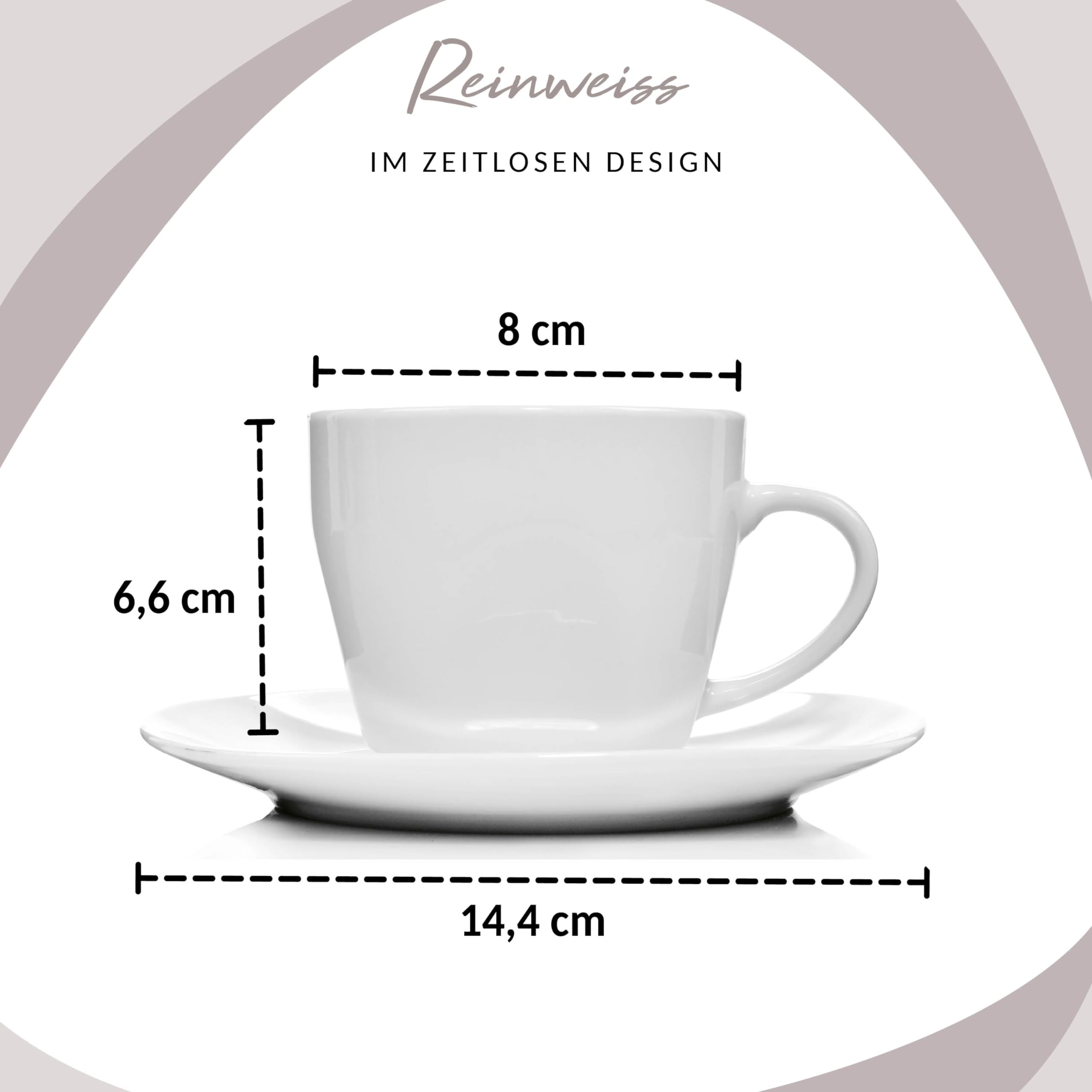 Sänger 12-teiliges Kaffeetassen Set Bilgola aus Porzellan 175 ml – Bild 3