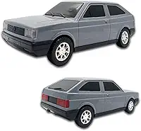 Miniatura de carro Gol Quadrado CL 1994, 20 CM, Material em Plástico, Miniaturas de carros antigos, Diverplas (Cinza)