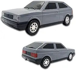 Miniatura de carro Gol Quadrado CL 1994, 20 CM, Material em Plástico, Miniaturas de carros antigos, Diverplas (Cinza)