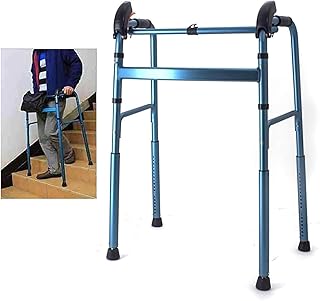 Andadera para Adulto Ajustable, Andador Subida Escaleras Andador Subida Escaleras Andador Plegable Aluminio Andador Andador Ayuda Movilidad Ancianos Discapacitados Andador Auxiliar
