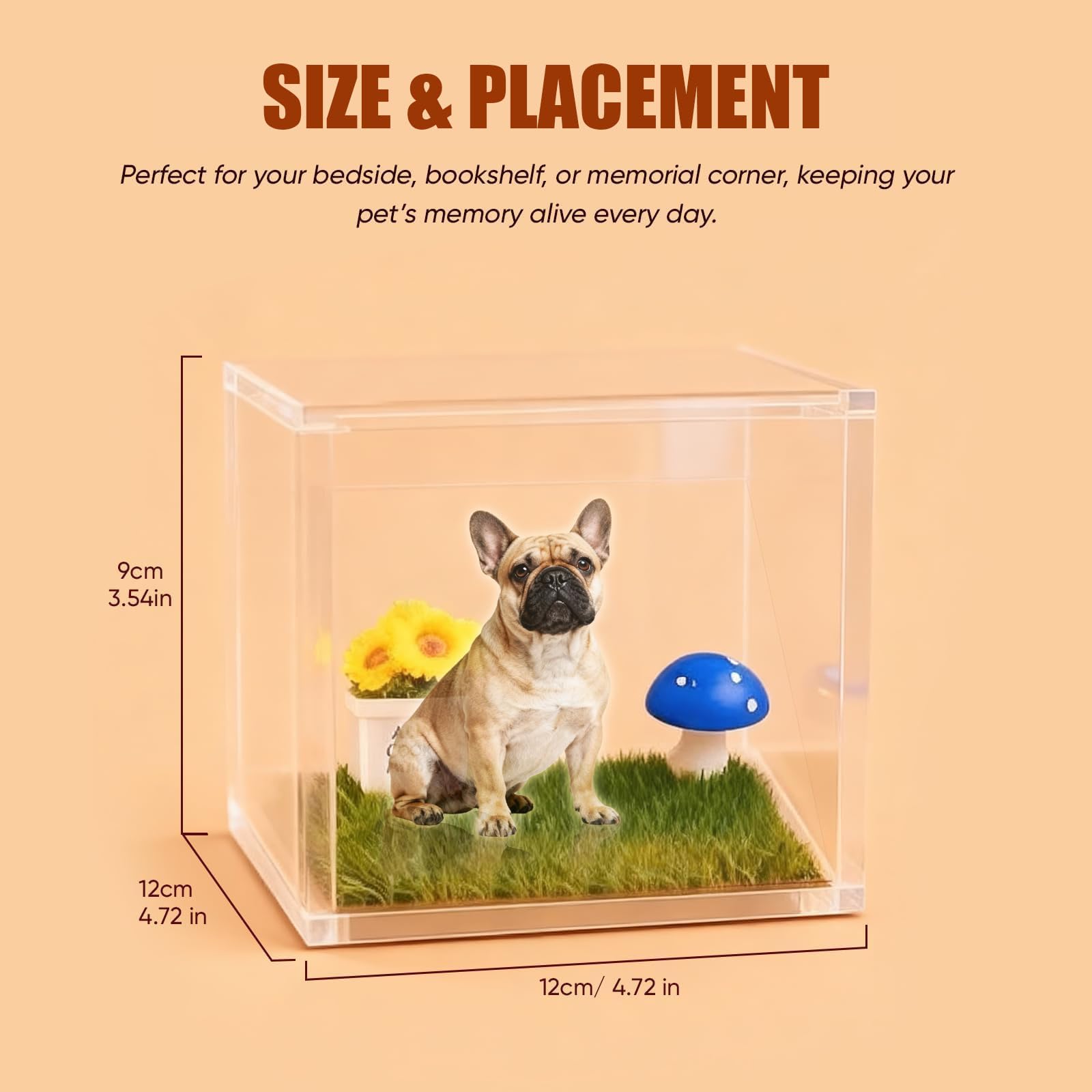Caja Conmemorativa Holográfica Personalizada para Mascotas, Recuerdo de Holograma de Mascota 3D Personalizado con Foto, Exhibición Digital de Casa de Mascotas, Adorno de Recuerdo