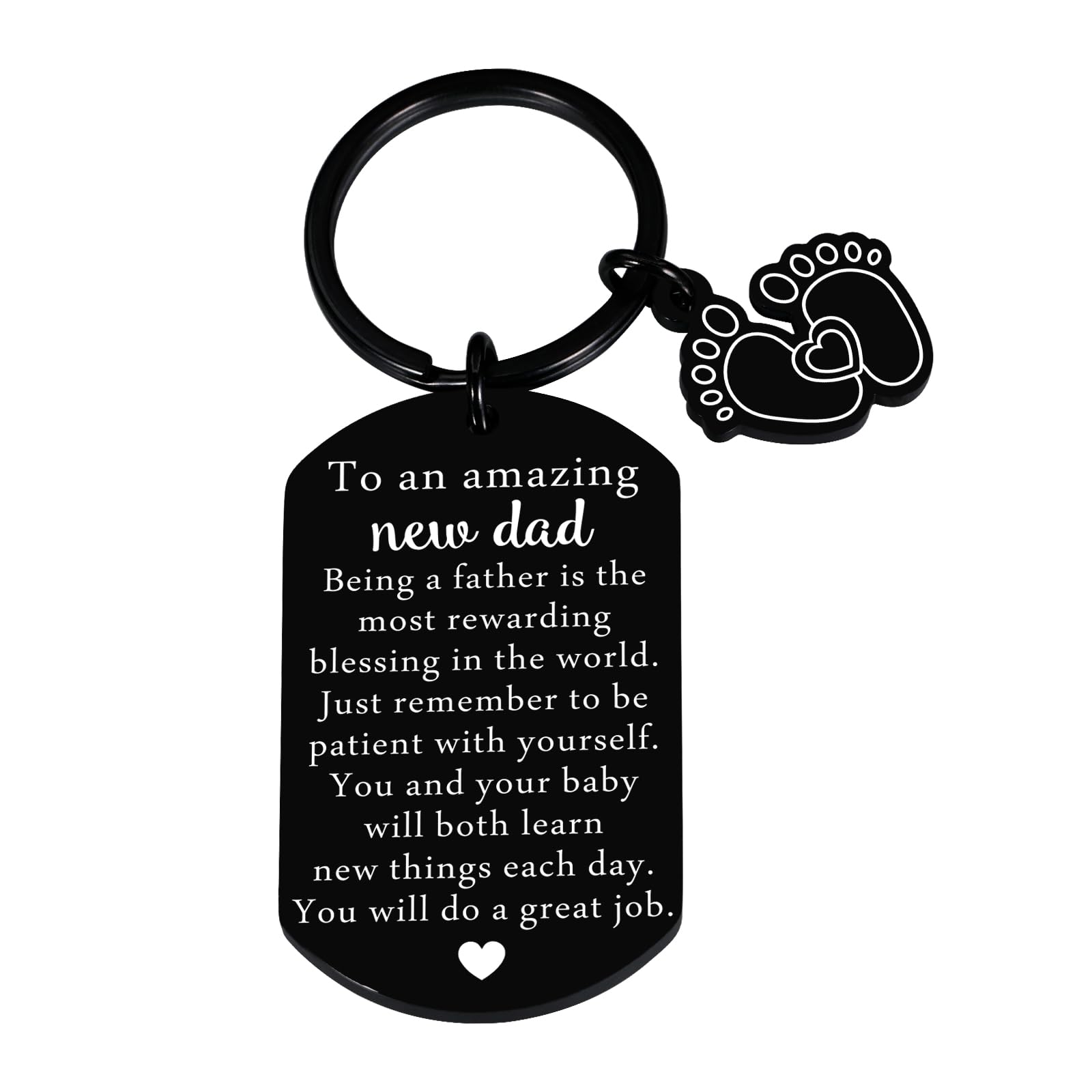 New Dad Valentines Day Gifts for Husband First Time New Dads to Be Keychain Pregnancy Announcement for Daddy