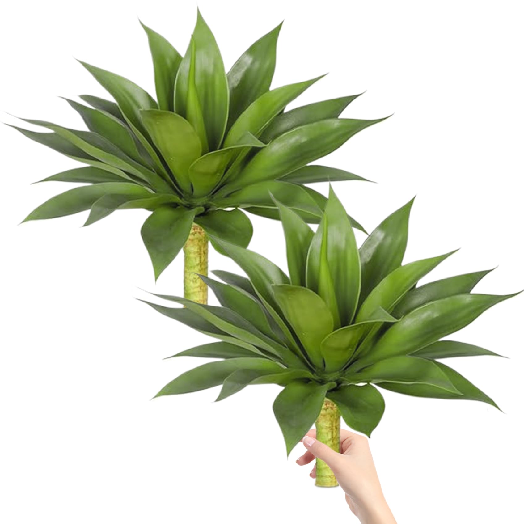 Plante artificielle d agave lot de 2 plantes vertes sans arrosage pour piece sombre