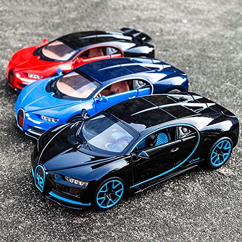 Image of 1:32 Scale Chiron Toy Car Diecast Metal Cars with Light Sound Openable Door Pullback Toy Car for Kids Best Gifts Toys for Boys