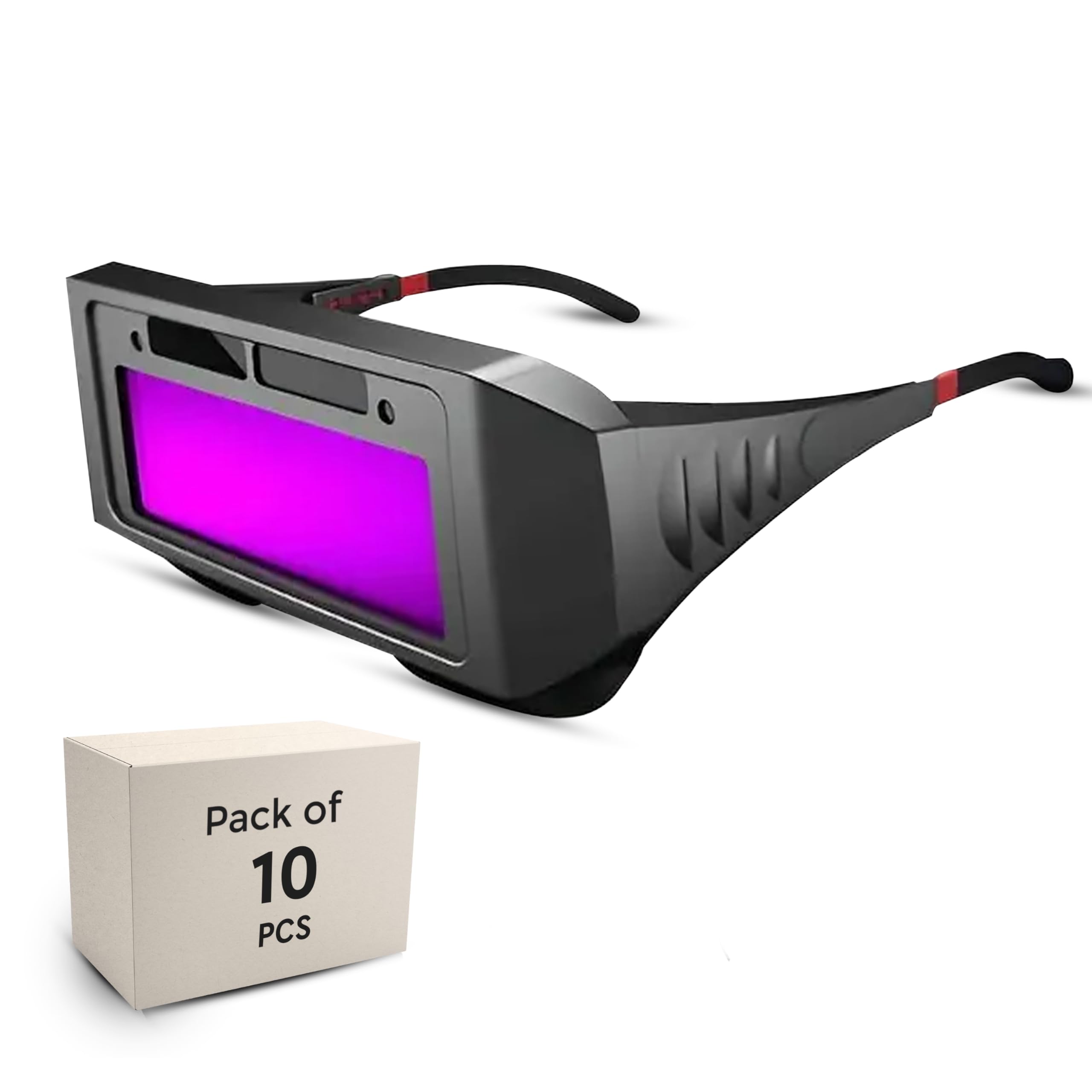 Robustt Auto Darkening Welding Goggles - Pack of 10 | PC & ABS Material | Adjustable Wearing Design | Solar Welding Goggles | UV Resistant | Multi Purpose (B0CXSNLJR6) Amazon Price History, Amazon Price Tracker