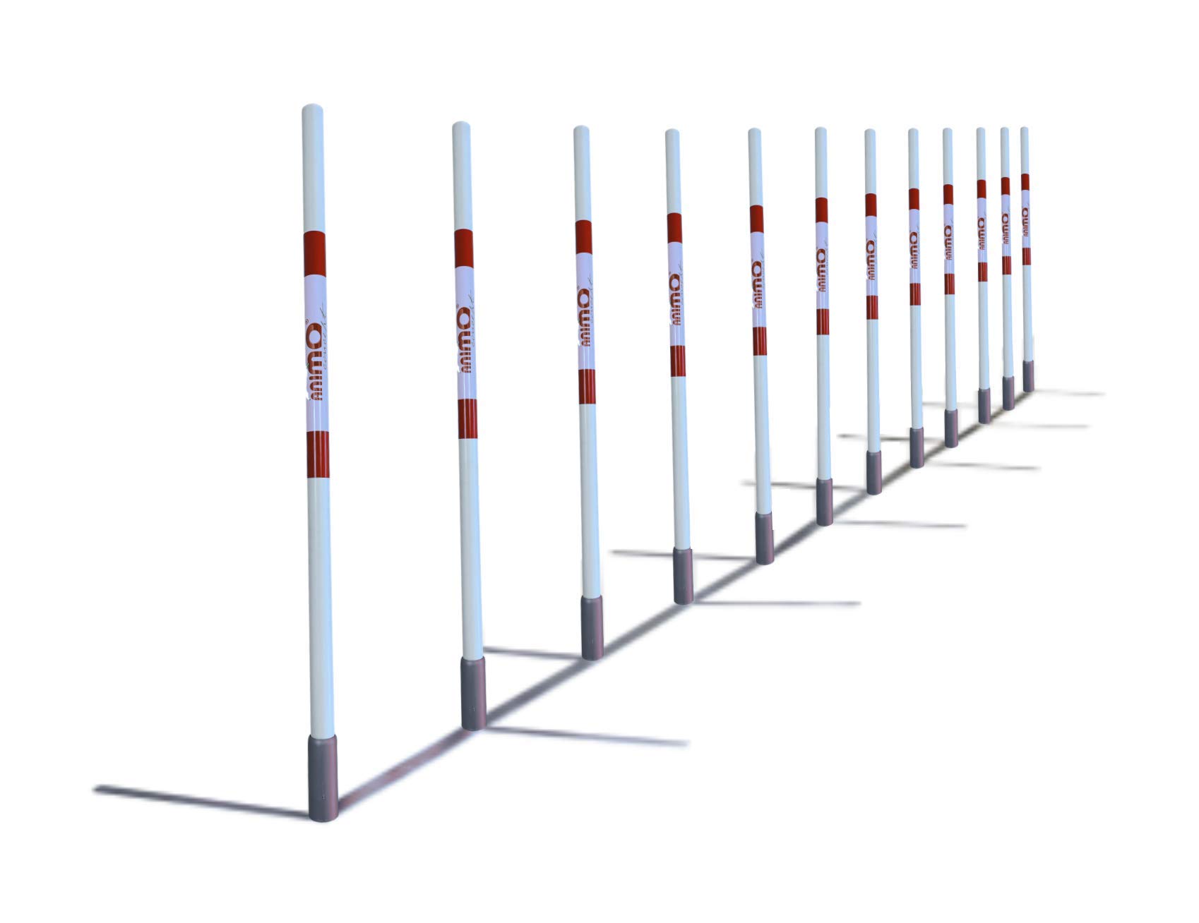 Animo Concept Slalom Akcesoria Treningowe, Biały/Czerwony, 150 cm