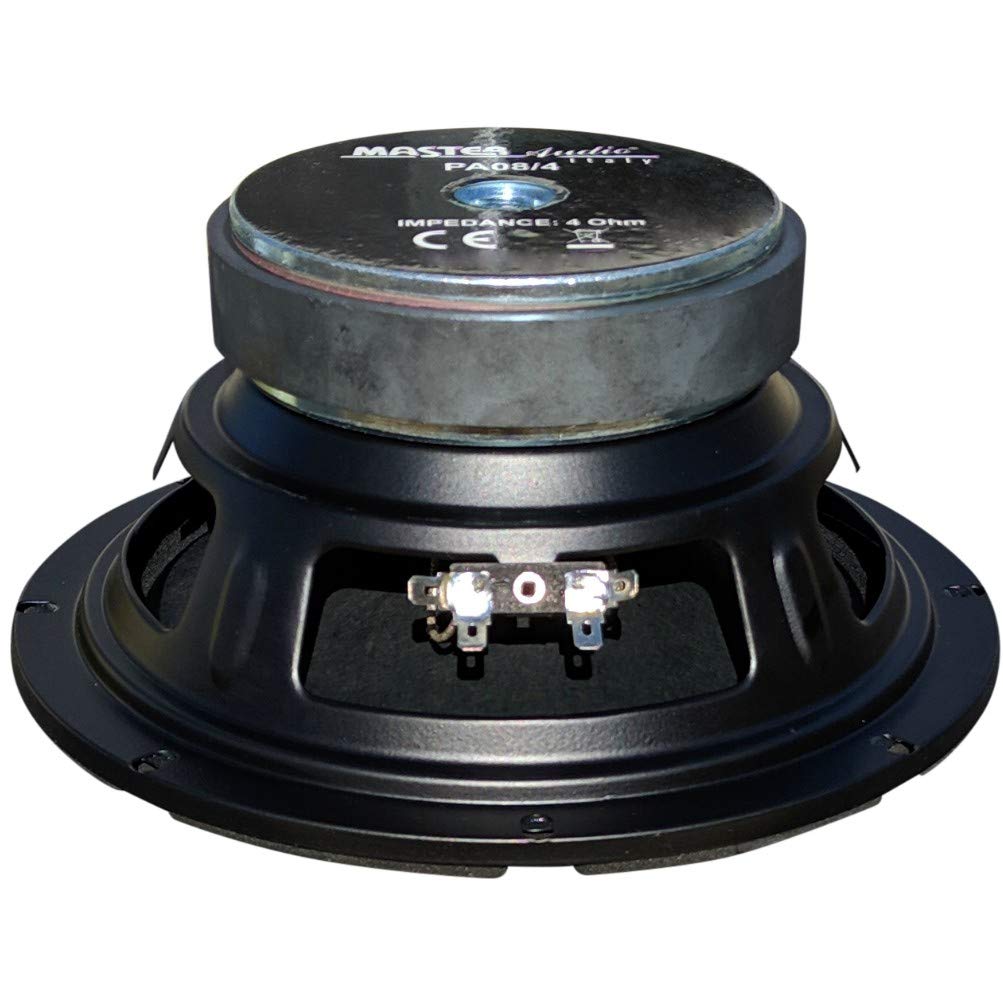 1 MASTER AUDIO PA08/4 altoparlante diffusore woofer 20,00 cm 200 mm 8" da 240 watt rms 480 watt max impedenza 4 ohm con sensibilità 92 db, 1 pezzo