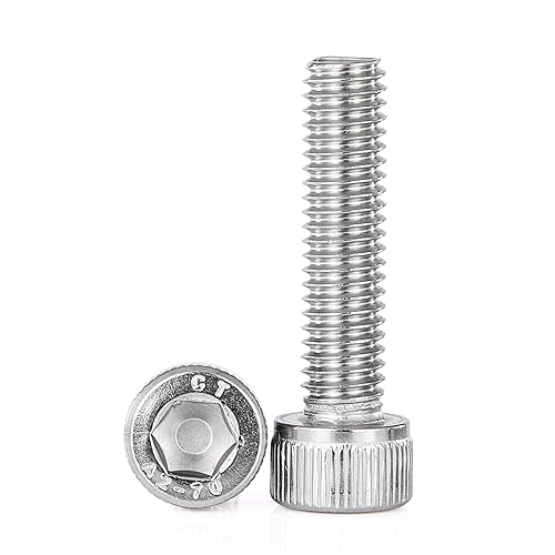 Miniatura 9 de NIULUNBAO Tornillos de cabeza hueca M5-0.031 x 0.472 in, máquina métrica de acero inoxidable 304, unidad hexagonal Allen, rosca completa, 50 unidades