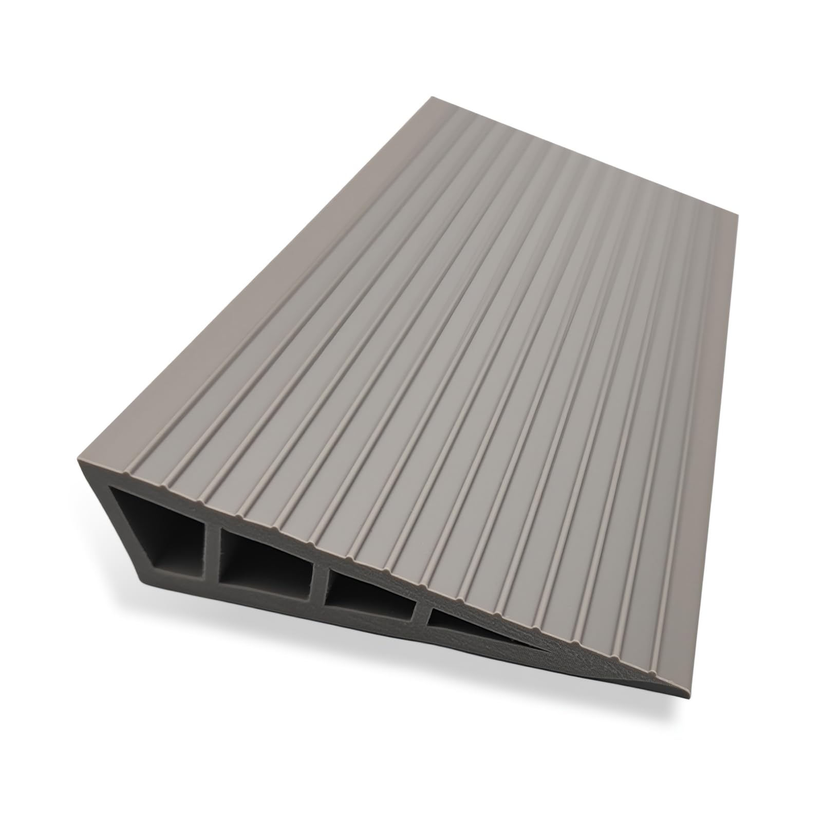 Rampe per soglia della porta, 100 x 8 x 2 cm, per sedia a rotelle, in PVC, superficie antiscivolo, rampa per soglia di porta, rampa per soglia da porta, colore: grigio