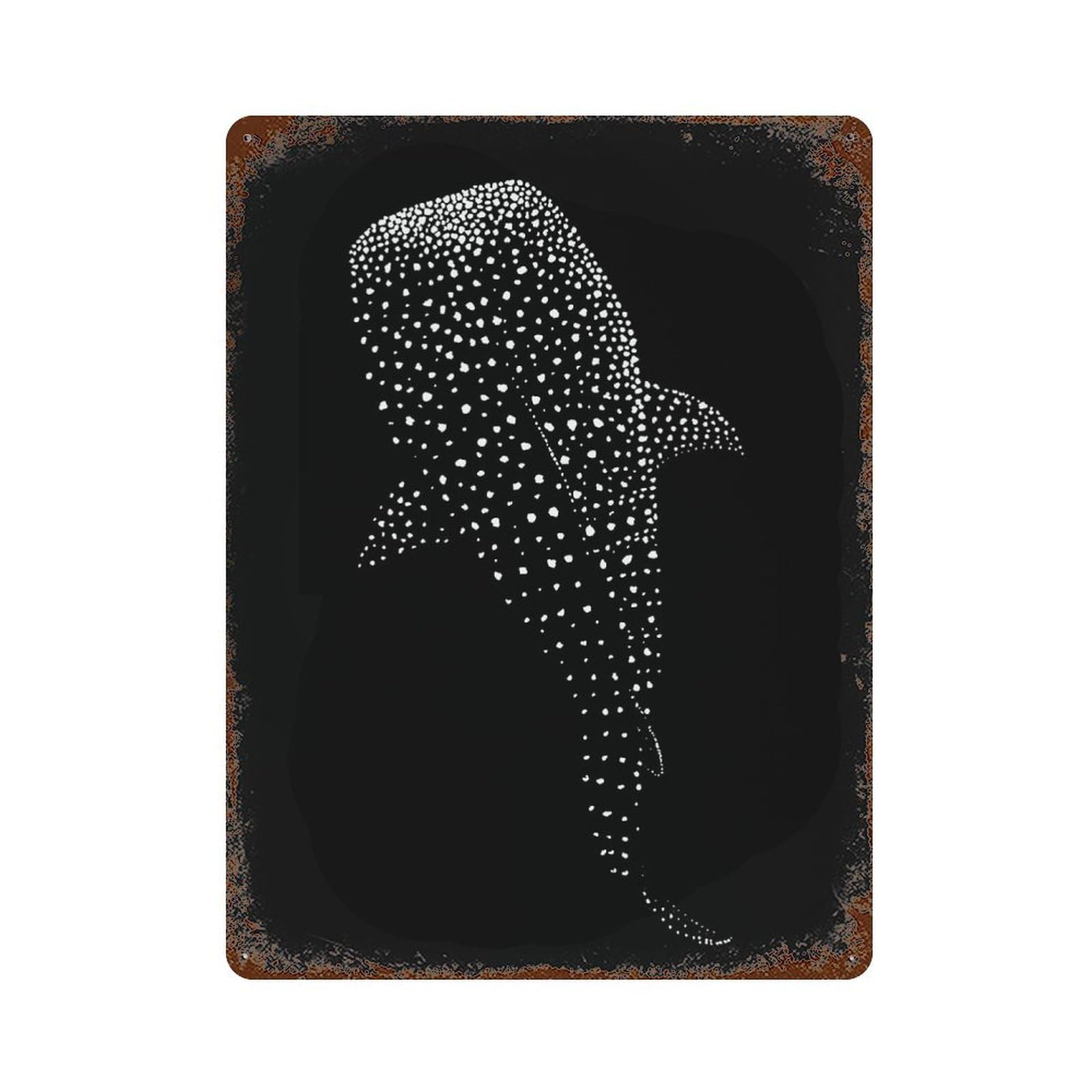 Whale 15.7"x11.8" Vintage Metal Tin Sign, Retro Wall Decor for Basement, Hobby Room And Garage Decor