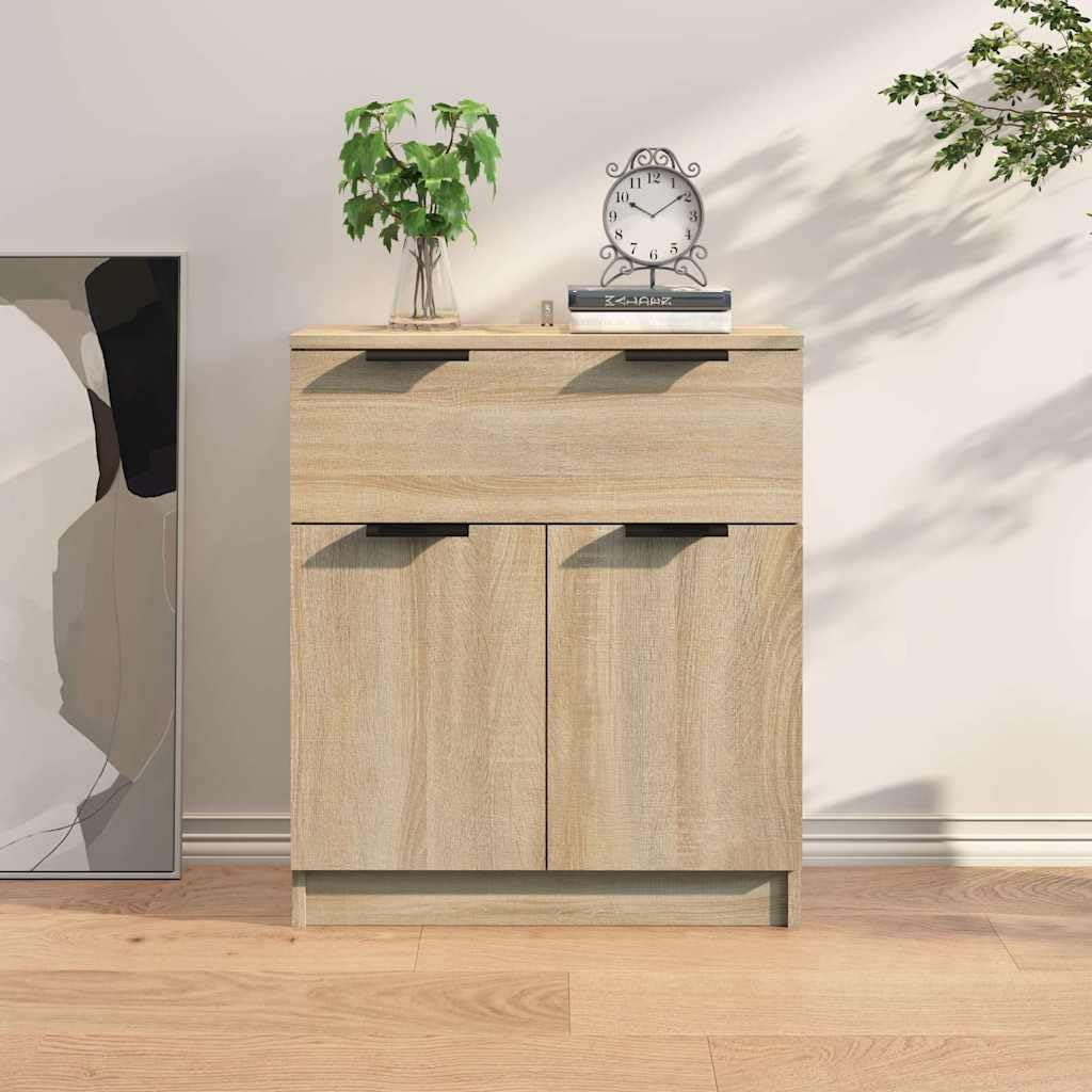 Credenza in rovere Sonoma, 60 x 30 x 70 cm, comò con cassetto