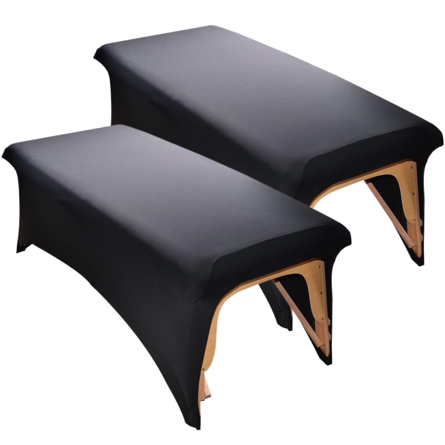 Housses de lit pour cils lot de 2 en polyester extensible 30 x 72 cm pour table de massage