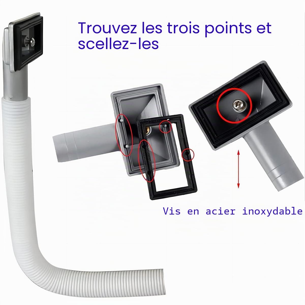 Qrity Évier de Cuisine 114 mm 1½" Crépine à Panier égouttage et Rectángulo Trop Plein, Crépine à Panier D'évier en Acier Inoxydable