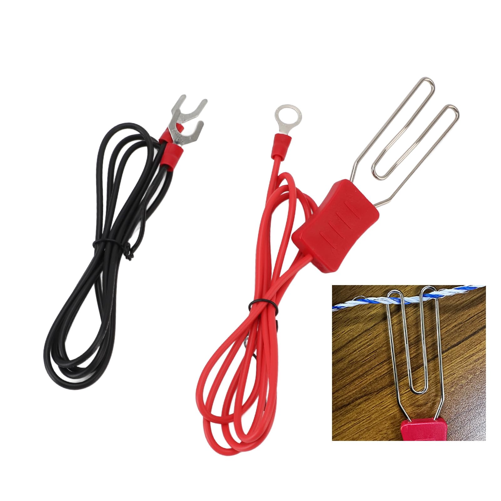2 Set Electric Tape -Anschluss Livestock Ranch Zaun Edelstahl -Hakenanschluss Kit, M8 -Terminalzubehör, Verbindet und Behebt den Livestock Farm -Zaun mit Stabilität und Sicherheit