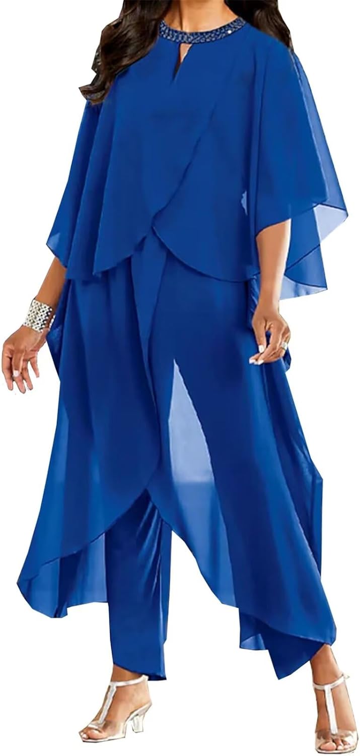 2 Pieces Mother of The Bride Pant Suits for Wedding Petite Mother of Groom Pant Suit for Women Formal Outfits