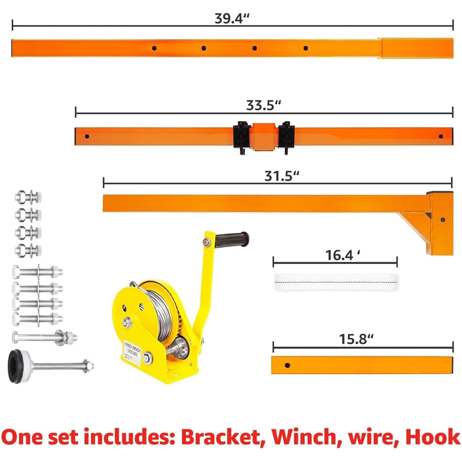 Heavy-Duty Air Conditioning Lift Tool 150kg Capacity Manual Winch for Outdoor AC Units Adjustable Height Crane Mount for Easy Installation Essential HVAC Equipment